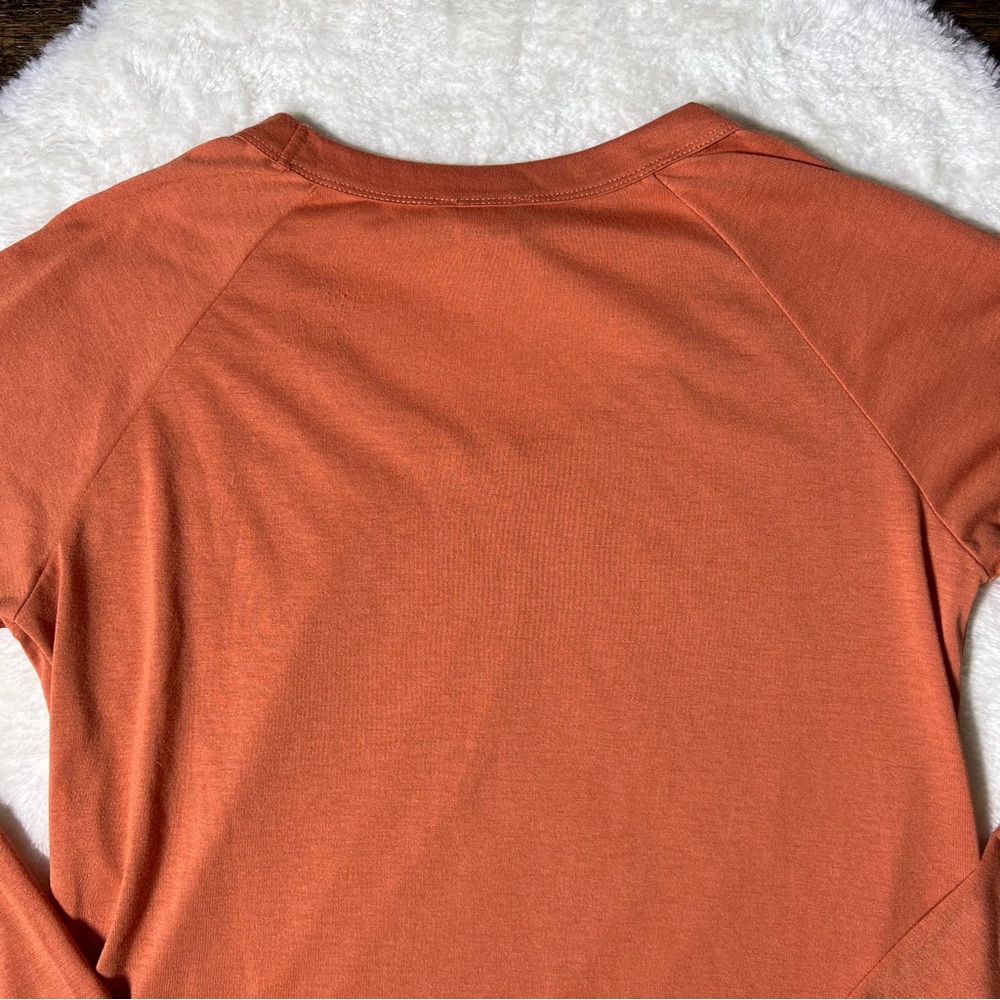 North Face Orange Floral Long Sleeve T-Shirt Large - Picture 9 of 12